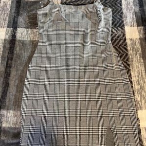Black and white mini dress